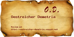 Oestreicher Demetria névjegykártya